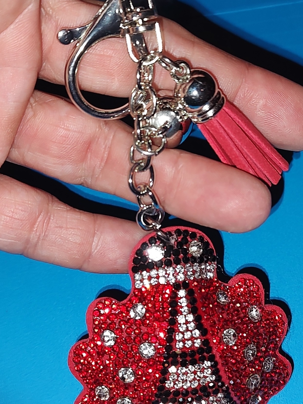 New! Rhinestone Ladybug Keychain/Purse/Bag Charm - Picture 6 of 6